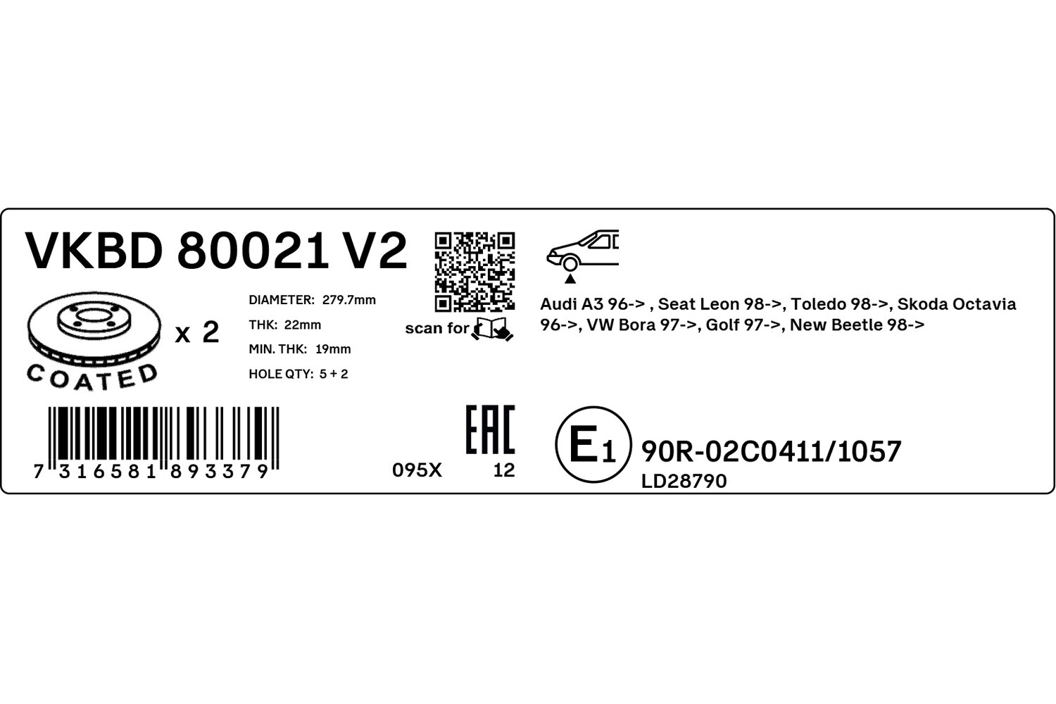 SKF 자동차 | 전 세계에서 정밀 부품 제공-VKBD80021V2