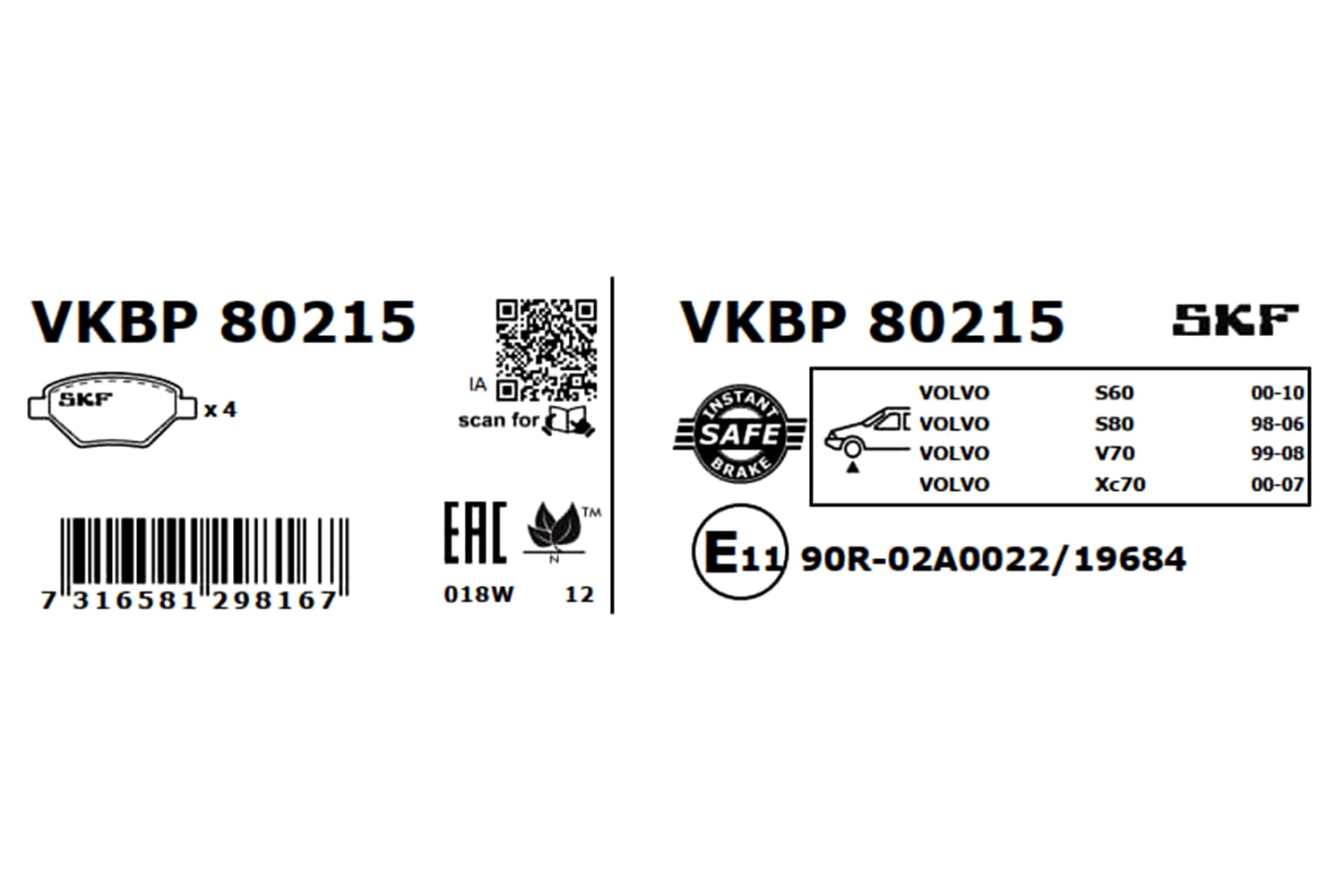 SKF Automotive | Precise parts available globally-VKBP80215