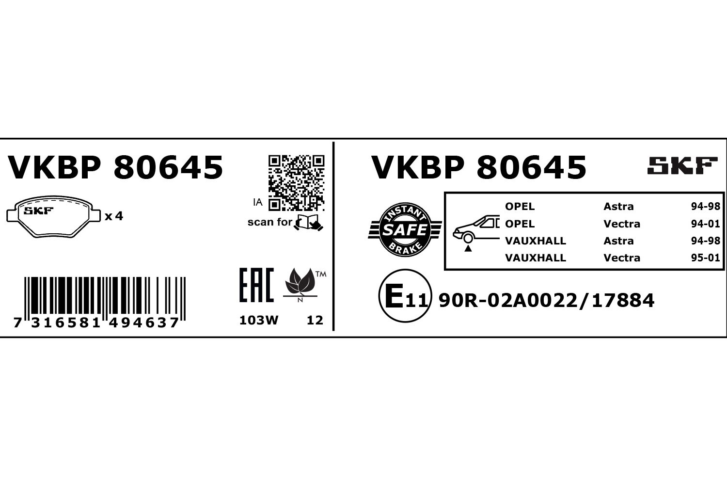 SKF Automotive | Precise parts available globally-VKBP80645