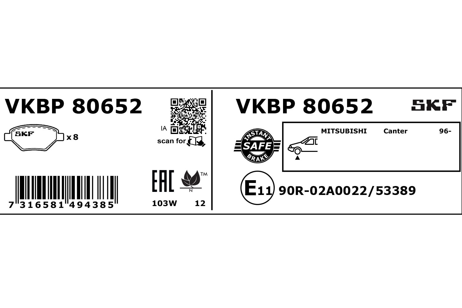 SKF Automotive | Precise parts available globally-VKBP80652