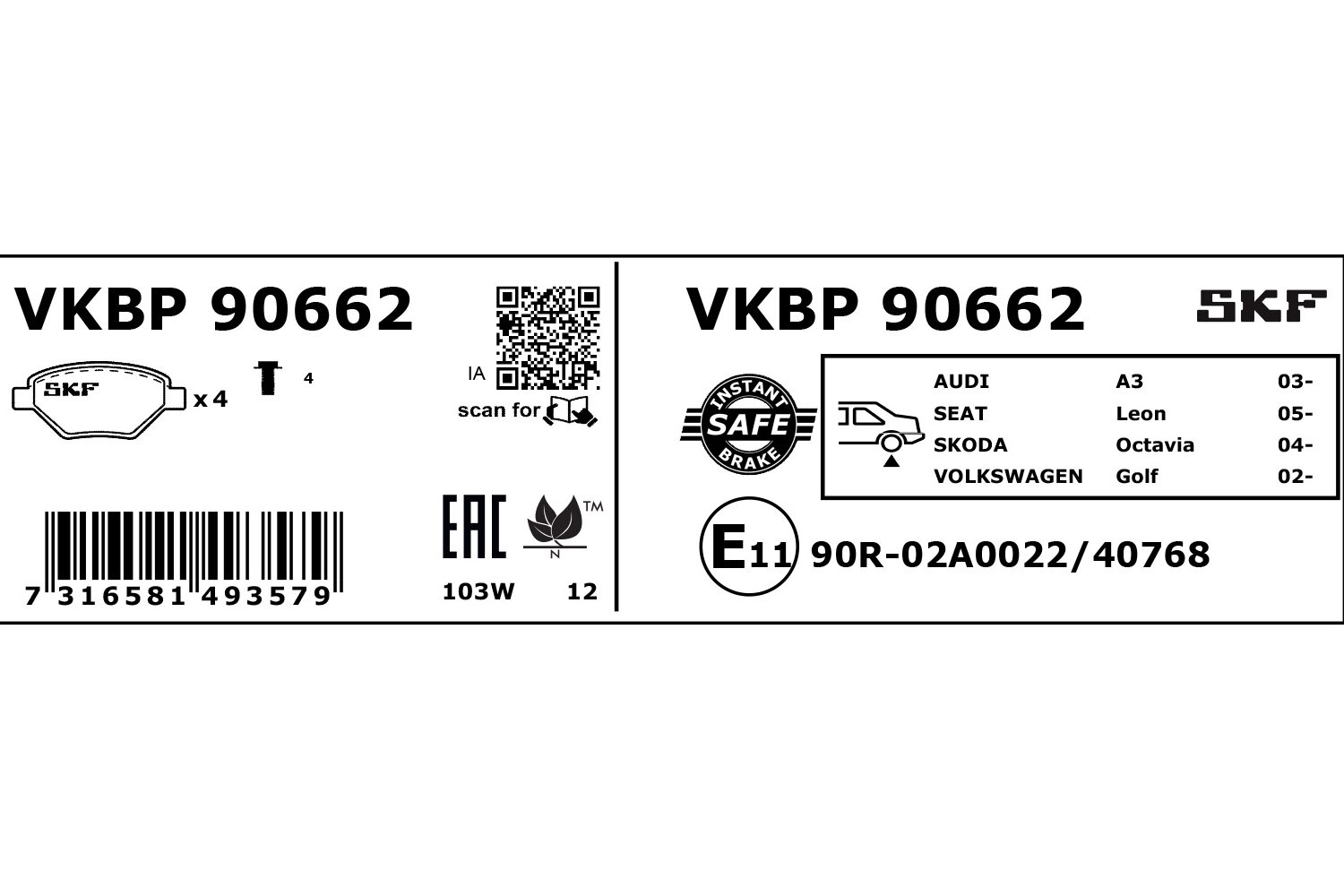 SKF Automotive | Precise parts available globally-VKBP90662